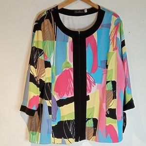 Travel Elegance zip front jacket top (AL)